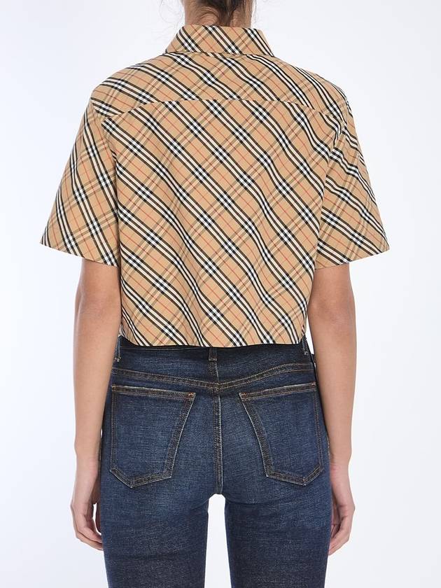 Check Cropped Shirt - BURBERRY - BALAAN 4