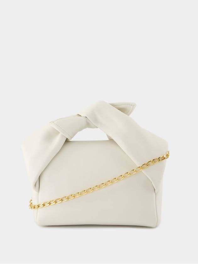 Bow Small Twister Crossbody - J.W. Anderson - Leather - White - JW ANDERSON - BALAAN 3