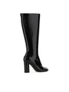 Women's Atomic Leather Knee High Long Boots Black - BOTTEGA VENETA - BALAAN 4