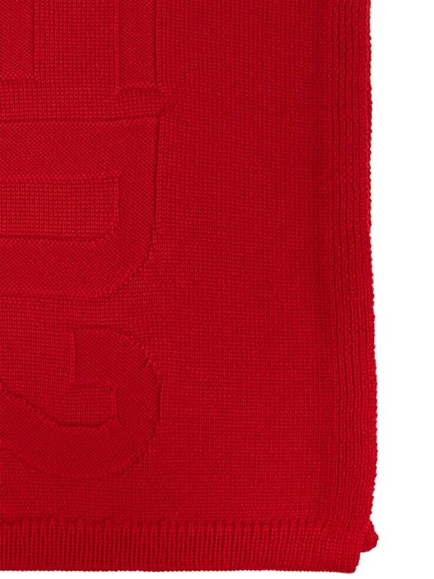 Dsquared2 Wool Scarf With Logo, Men's, Red - DSQUARED2 - BALAAN 4