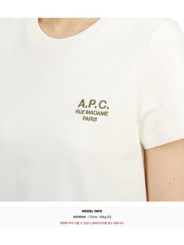 New Denise Logo Short Sleeve T-Shirt White - A.P.C. - BALAAN 9