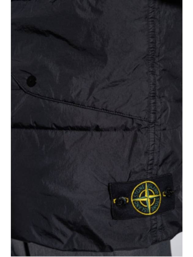 Wappen Patch High Neck Padding Vest Black - STONE ISLAND - BALAAN 3