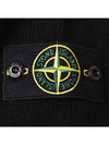 Logo Patch Crew Neck Wool Knit Top Black - STONE ISLAND - BALAAN 5