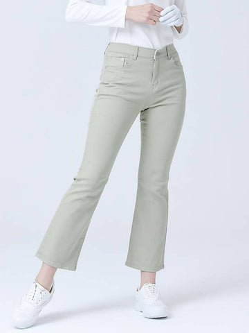 Waist Banding Cotton Span 8-quarter Semi Boot Cut Pale Olive Green Pants DO3242PT002 - DOYOUKNOWMC GOLF WEAR - BALAAN 1