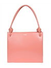 Knot Detail Leather Tote Bag Pink - JIL SANDER - BALAAN 1