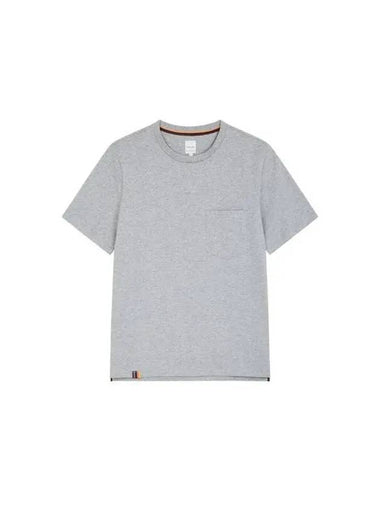 Striped Trim Pocket T Shirt Melange Gray - PAUL SMITH - BALAAN 1