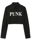 0 1 punk crop shirt BLACK - CLUT STUDIO - BALAAN 3