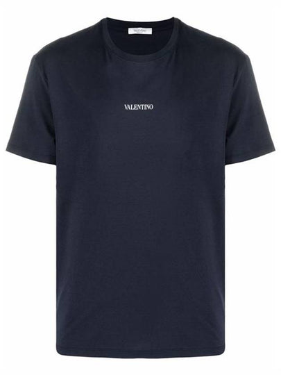 Logo Short Sleeve T-Shirt Navy - VALENTINO - BALAAN 2