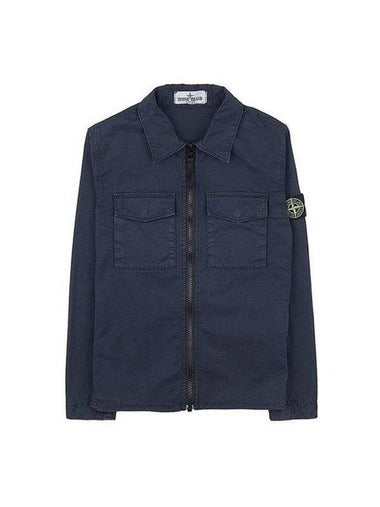 Kids Waffen Patch Zip up Jacket Navy - STONE ISLAND - BALAAN 1