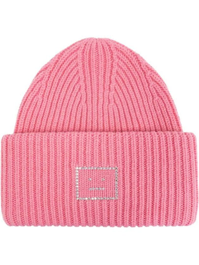 Face Applique Beanie Pink - ACNE STUDIOS - BALAAN 2