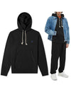 Face Patch Logo Hoodie Black - ACNE STUDIOS - BALAAN 2