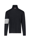 4 Bar Relaxed Fit Fine Merino Wool Turtle Neck Black - THOM BROWNE - BALAAN 3