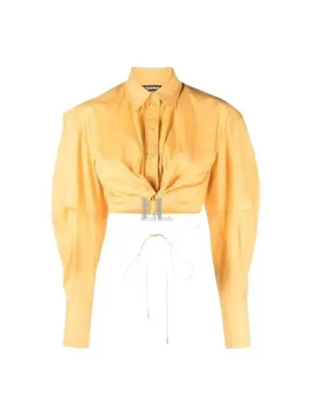 La Chemise Plidao Crop Shirt Light Yellow - JACQUEMUS - BALAAN 2