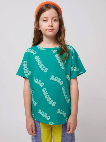 Children s Short Sleeve T Shirt Wavy Bobo Choses all over B125AC005 - BOBO CHOSES - BALAAN 1