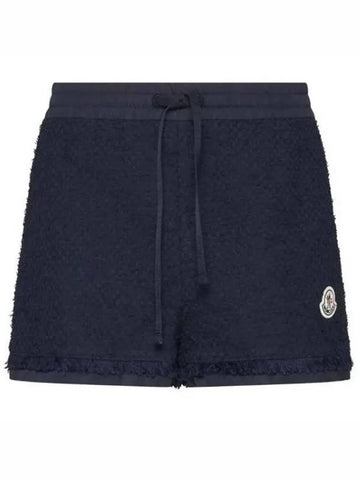 24 2B00007 597NZ 778 Logo Patch Cotton Shorts 1228264 - MONCLER - BALAAN 1