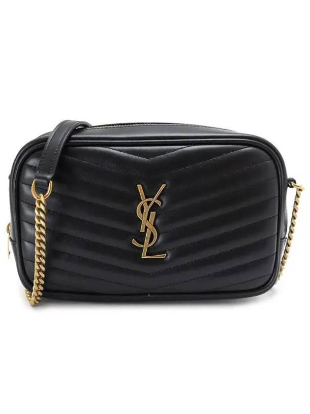 Lou Small Leather Cross Bag Black - SAINT LAURENT - BALAAN 2