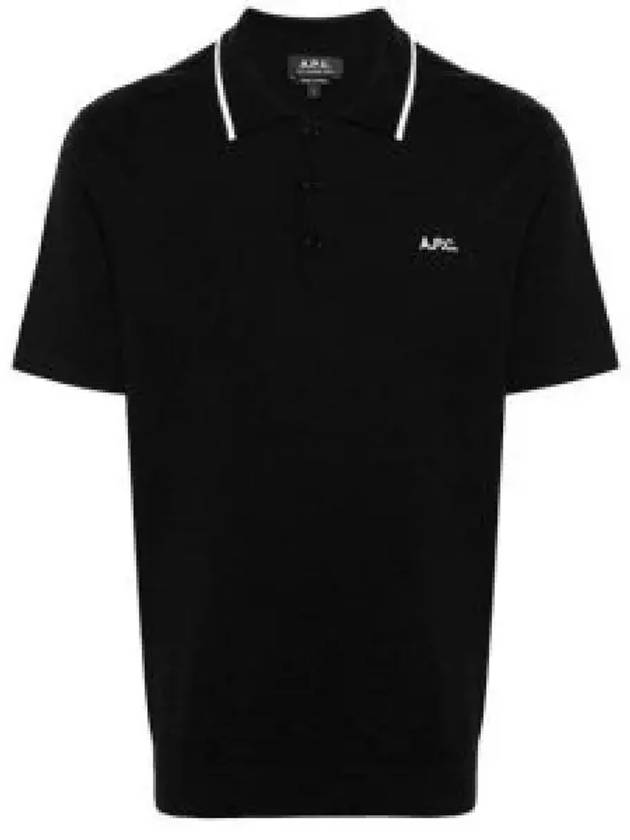 Flynn Cotton Polo Shirt Black - A.P.C. - BALAAN 2