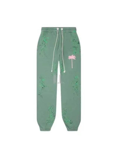 Paint Splatter Track Pants Green - PALM ANGELS - BALAAN 2