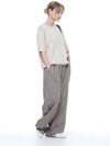 Men s LSSWP BR Linen Slit String Wide Pants Brown - CHANCE'S NOI - BALAAN 4