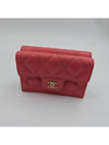 Classic snap 3 stage mini wallet coral pink gold caviar women AP0230 - CHANEL - BALAAN 6