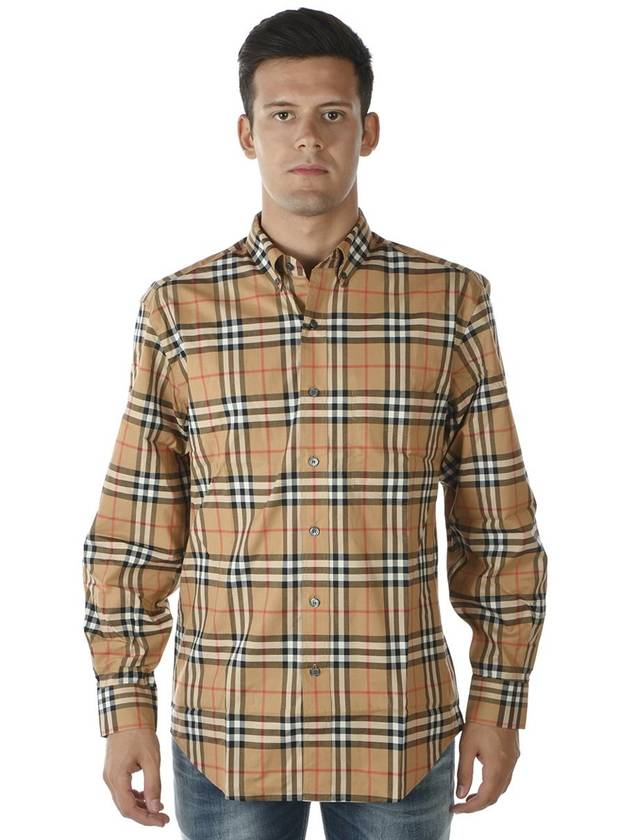 Checked long sleeve shirt brown - BURBERRY - BALAAN 2