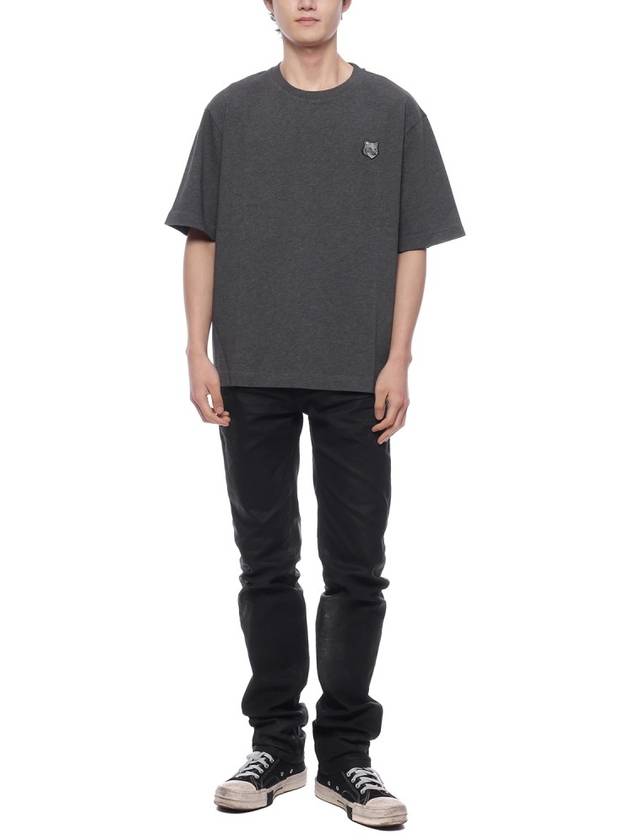 Bold Fox Head Patch Oversized Short Sleeve T-Shirt Grey - MAISON KITSUNE - BALAAN 4