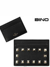 Rock Stud Card Wallet Black - VALENTINO - BALAAN 2