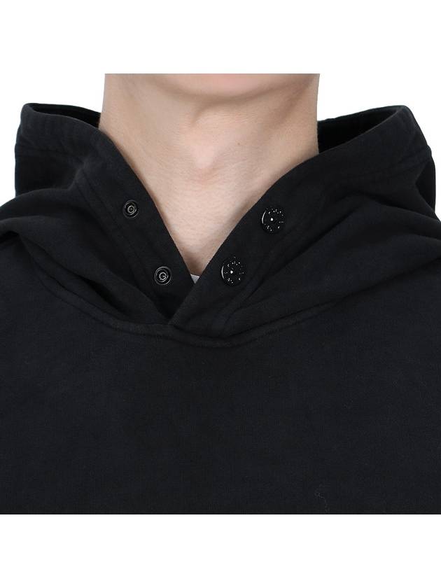 Garment Dyed Hoodie Black - STONE ISLAND - BALAAN 7