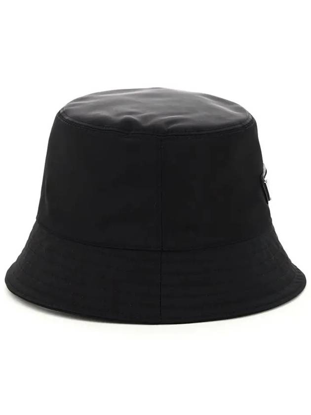 Re-Nylon Triangle Logo Bucket Hat Black - PRADA - BALAAN 4