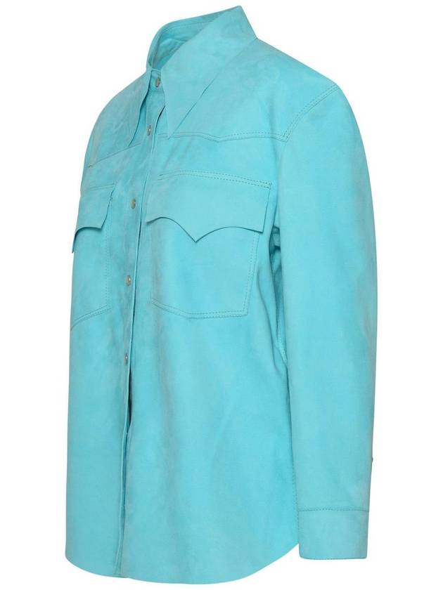 Salvatore Santoro Light Blue Shirt In Suede - SALVATORE SANTORO - BALAAN 2