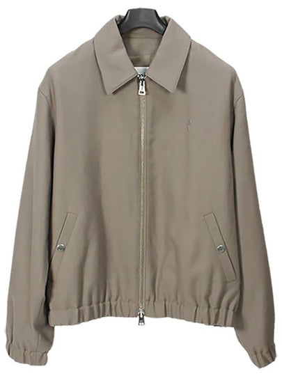 De Coeur Zip-up Jacket Taupe - AMI - BALAAN 2