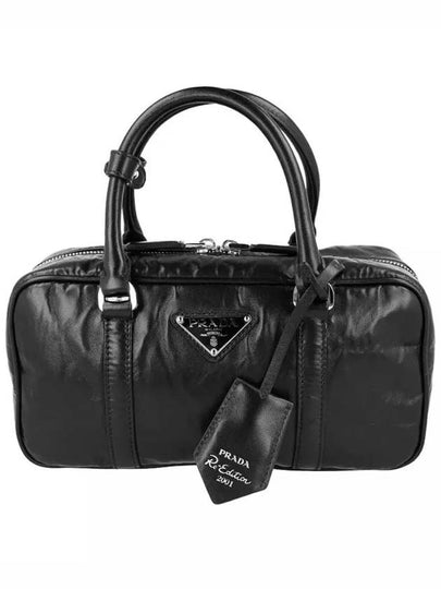 Triangle Logo Antique Small Tote Bag Black - PRADA - BALAAN 2