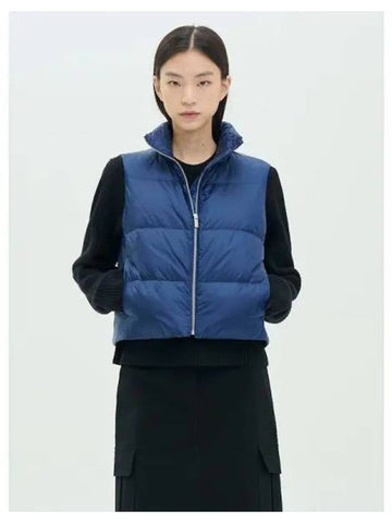 Women s Polished Nylon A Line Vest Puffer Padding Military Blue Domestic Product GM0024092791874 - THEORY - BALAAN 1