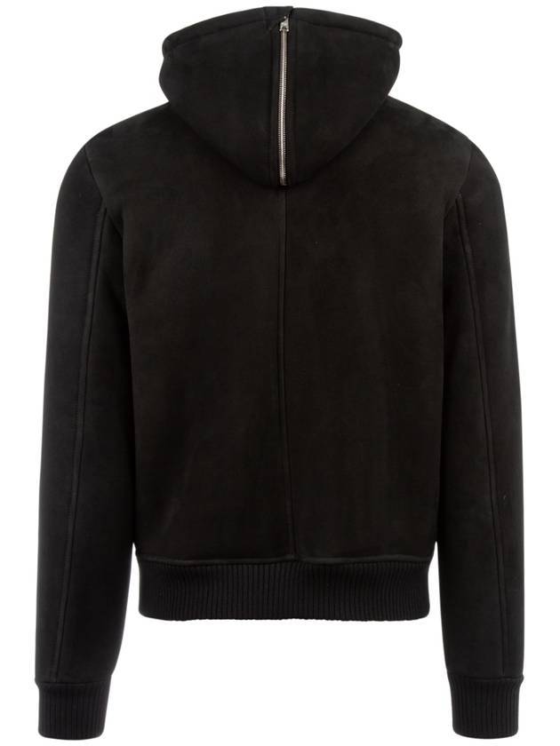 Men's Logo Sheepskin Jacket Black - PRADA - BALAAN 3