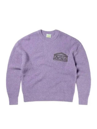 Aries waffle knit jumper lilac - ARIES - BALAAN 1