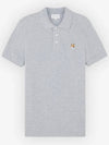 Fox Head Patch Cotton Polo Shirt Grey - MAISON KITSUNE - BALAAN 2