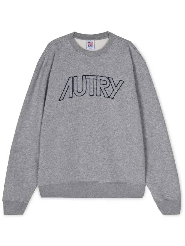 Men's logo embroidered melange sweatshirt SWIM 408M - AUTRY - BALAAN 3