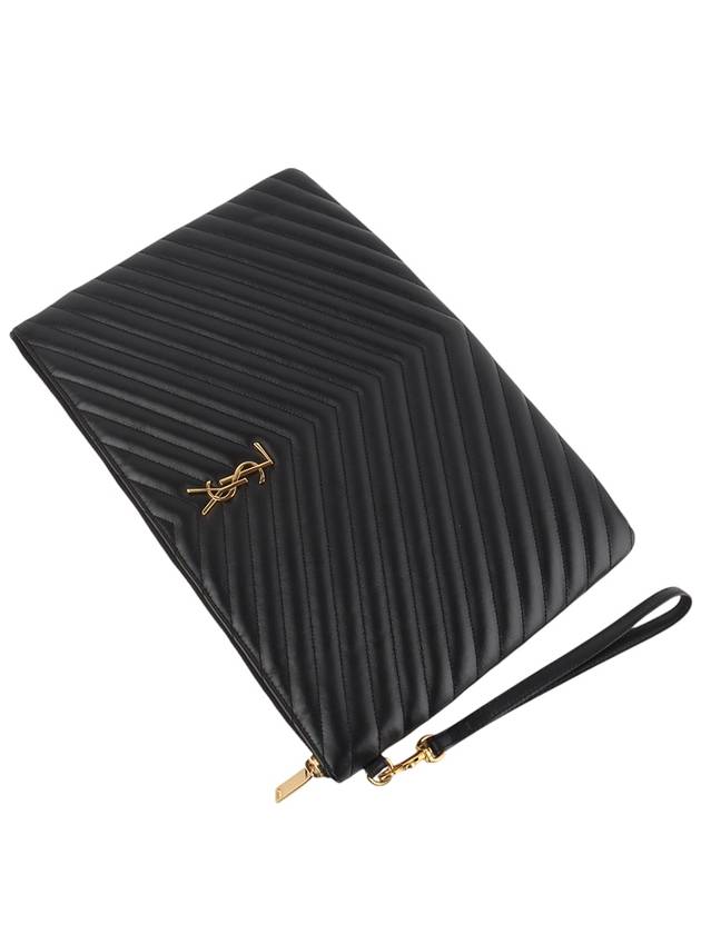 440222 Monogram Matelasse Document Holder Clutch Bag Large 33997 - SAINT LAURENT - BALAAN 4