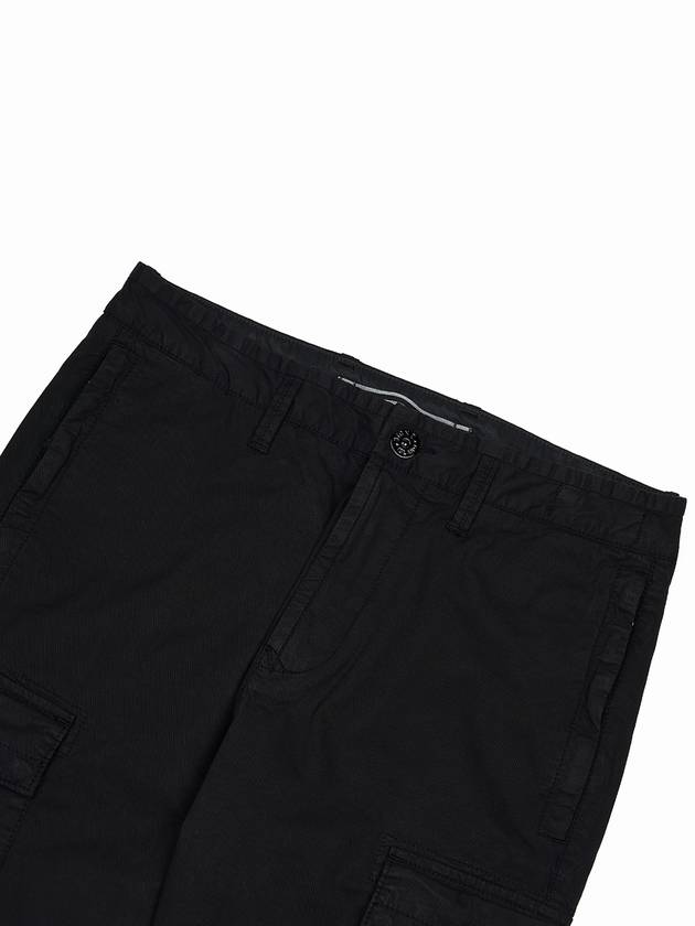 Compass Patch Straight Pants Black - STONE ISLAND - BALAAN 4