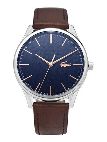 Vienna Leather Watch Navy - LACOSTE - BALAAN 1