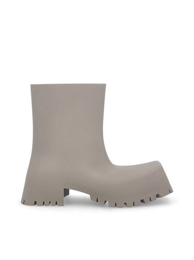 Square Toe Rubber Rain Boots Beige - BALENCIAGA - BALAAN 1