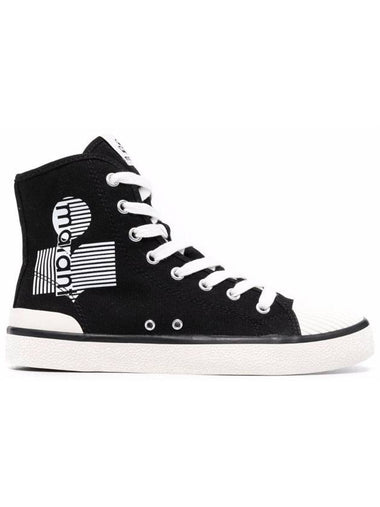 Benkeenh Logo High Top Sneakers Black - ISABEL MARANT - BALAAN 1