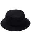 Logo Paris Sun Patch Cotton Bucket Hat Black - KENZO - BALAAN 4