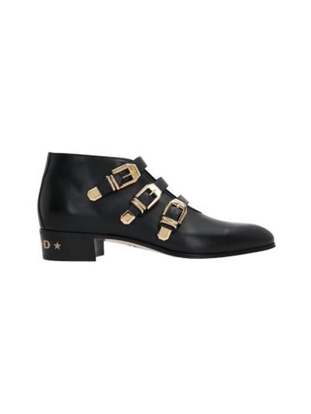 Men's Buckle Ankle Boots Black - GUCCI - BALAAN 4