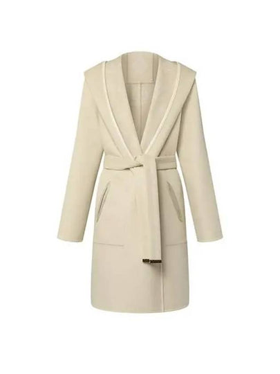 Reversible Signature Hooded Wrap Coat Natural - LOUIS VUITTON - BALAAN 2