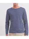 Minquiers Modern Stripe Long Sleeve T-Shirt Navy - SAINT JAMES - BALAAN 3