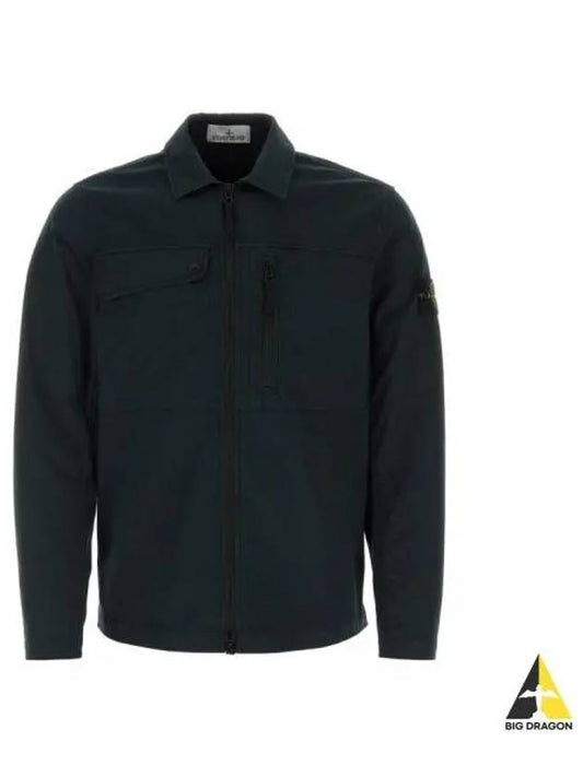 Supima Cotton Twill Stretch-TC Jacket Black - STONE ISLAND - BALAAN 2