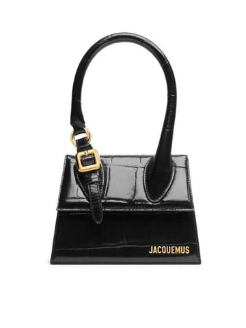 Le Chiquito Moyen Boucle Calfskin Leather Tote Bag Black - JACQUEMUS - BALAAN 1