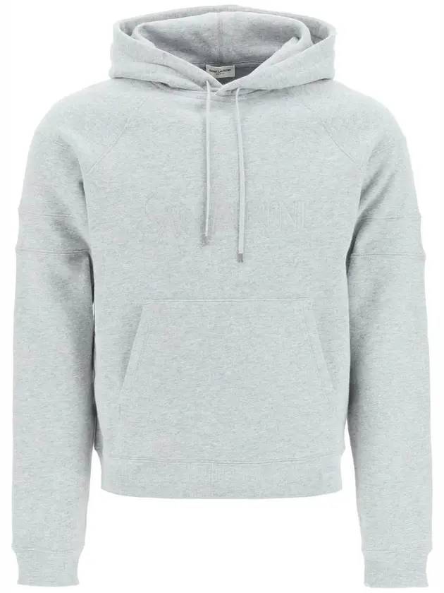 Fleece Hood Gray - SAINT LAURENT - BALAAN 1