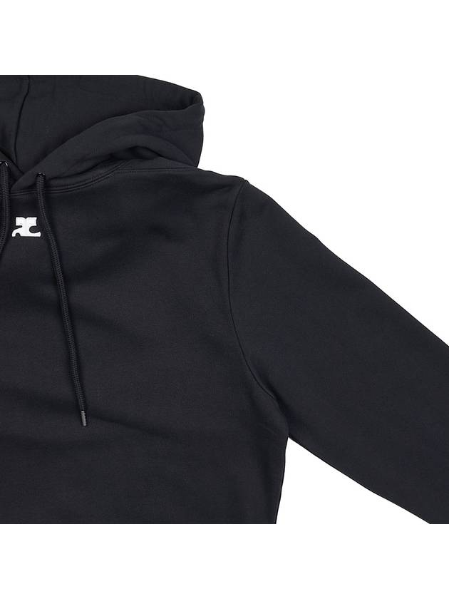 Embroidered Logo Hoodie Black - COURREGES - BALAAN 5